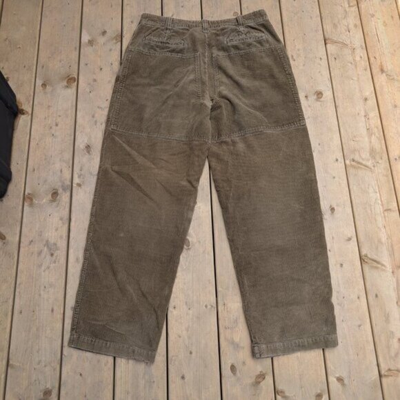Abercrombie & Fitch Men's Brown Double Knee Corduroy Baggy Pants Size 34R - Picture 13 of 13